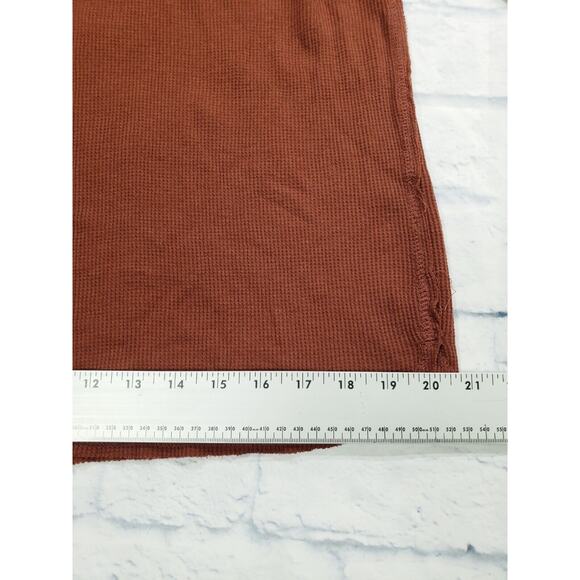 Hurley MENS SIZE M Brown Thermal Waffle Long Sleeve Embroidered Logo Shirt - Picture 9 of 11